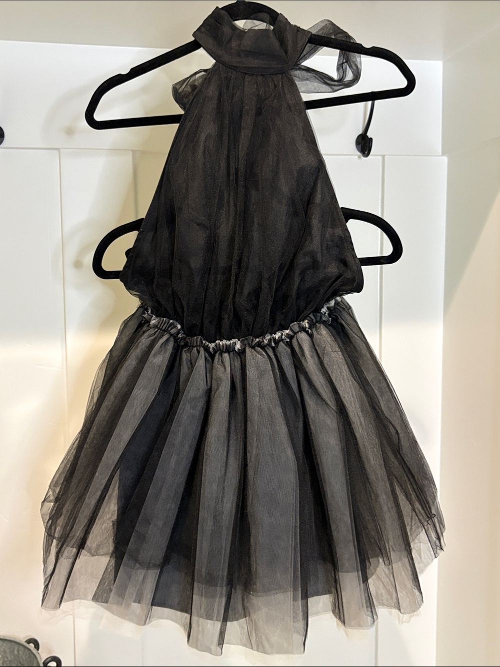 Backless Halter Tulle Cocktail Party Dress